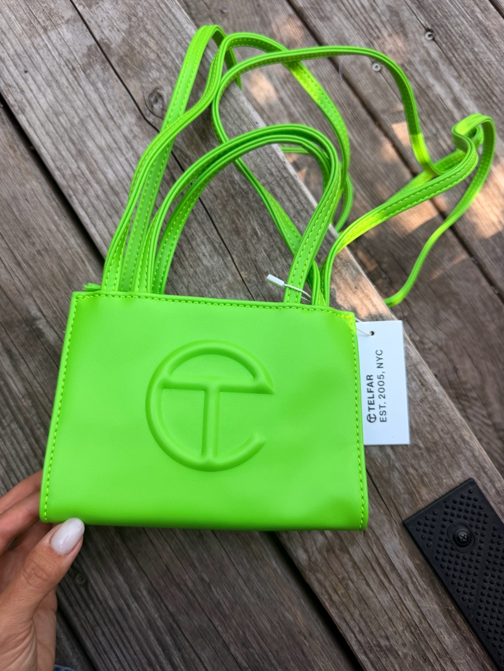Telfar Neon Green Mini Bag — Compact Crossbody for Women